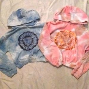 Aeropostale 2 Girls Cropped Hoodies